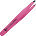 Tweezer Guru Tweezers for Women - Slant Pointed Precision Tweezers for Eyebrows &amp; Ingrown Hair Removal - Blackhead and Splinter Tweezer with Sharp Needle Nose Point for Plucking (Pink)