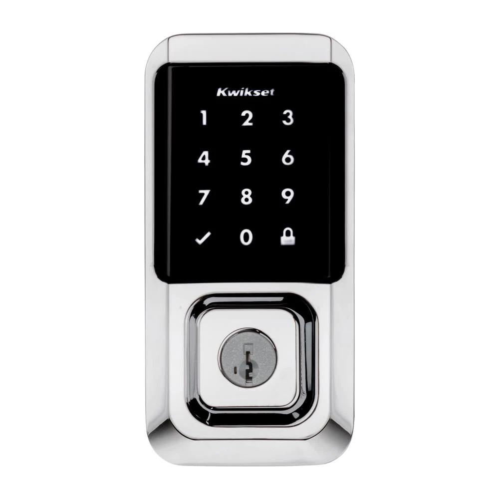 HALO Polished Chrome Touchscreen Wi-Fi Electronic Single-Cylinder Smart Lock Deadbolt featuring SmartKey Security