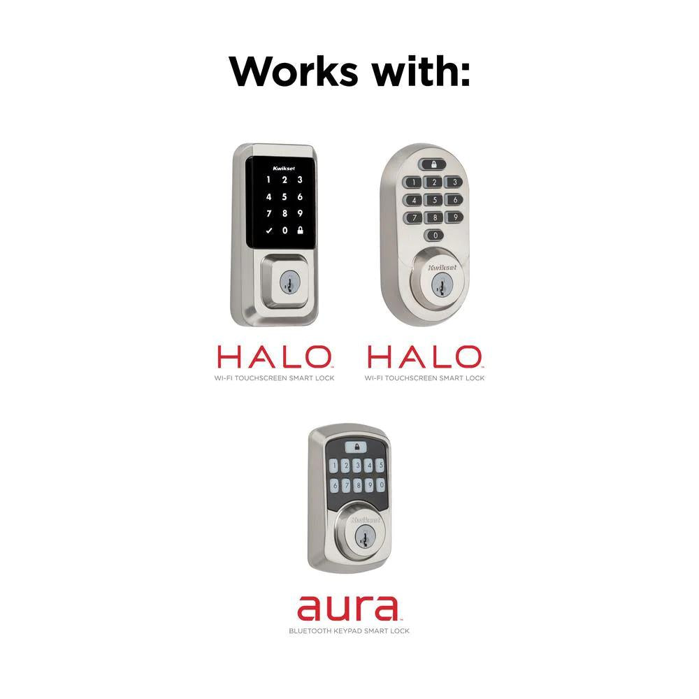 HALO Polished Chrome Touchscreen Wi-Fi Electronic Single-Cylinder Smart Lock Deadbolt featuring SmartKey Security