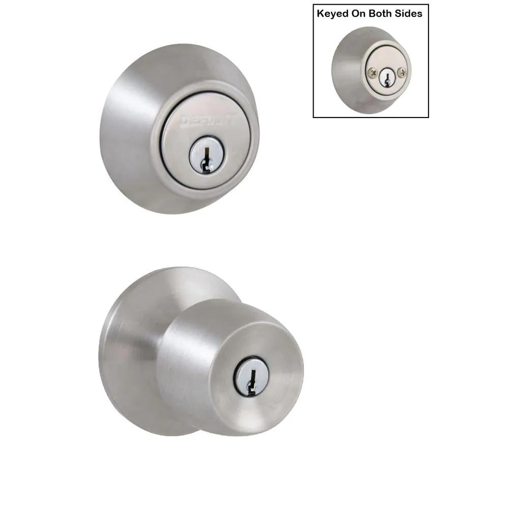 Brandywine  Steel Entry Knob and Double Cylinder Deadbolt Combo Pack