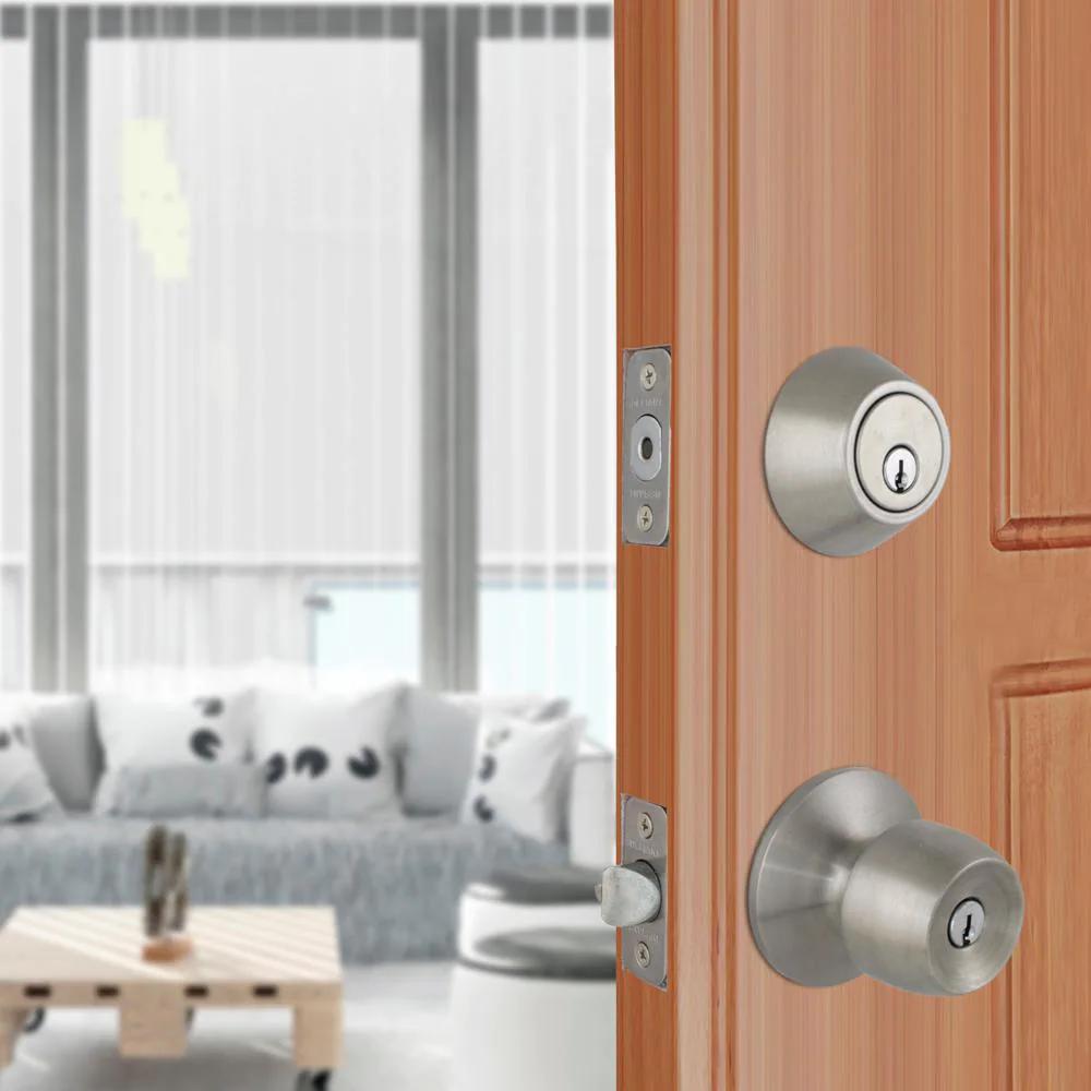 Brandywine  Steel Entry Knob and Double Cylinder Deadbolt Combo Pack