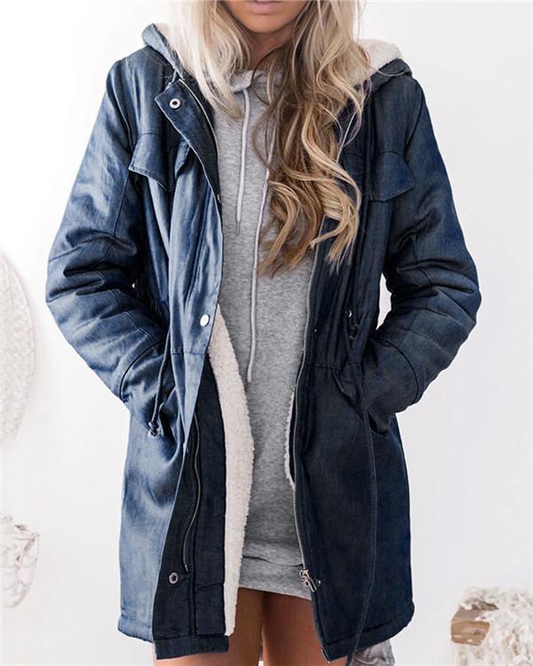 hooded trench coat with zipper pockets
