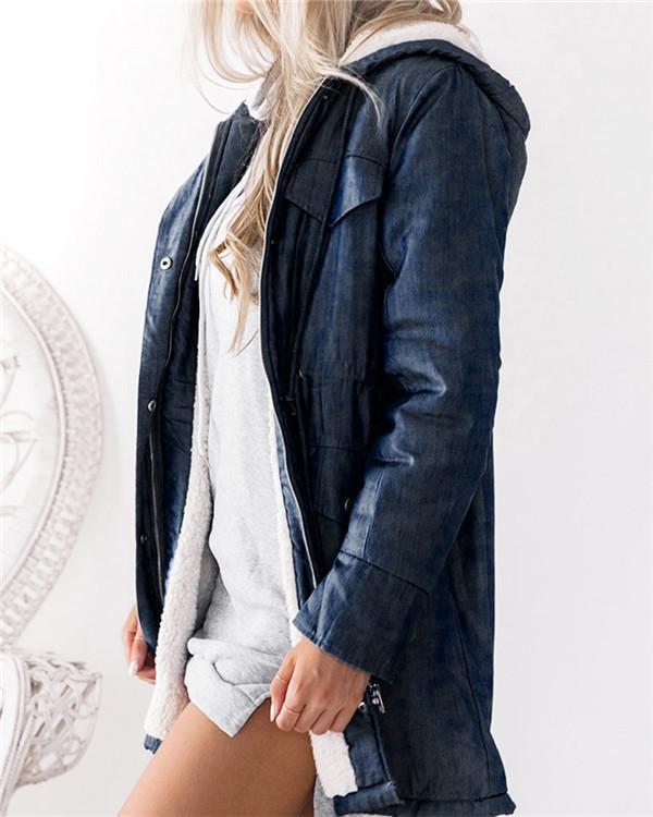 hooded trench coat with zipper pockets