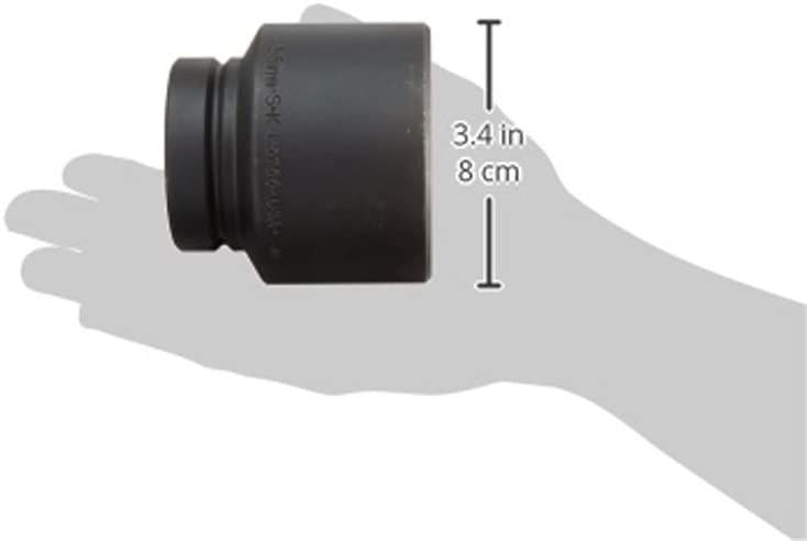 SK Hand Tool 85755 1-Inch Drive Standard Impact Socket, 55mm