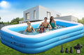 large inflatable pool with pump - 130'' x 72'' x 22''family swimming pool for adults, blow up pool for backyard, garden