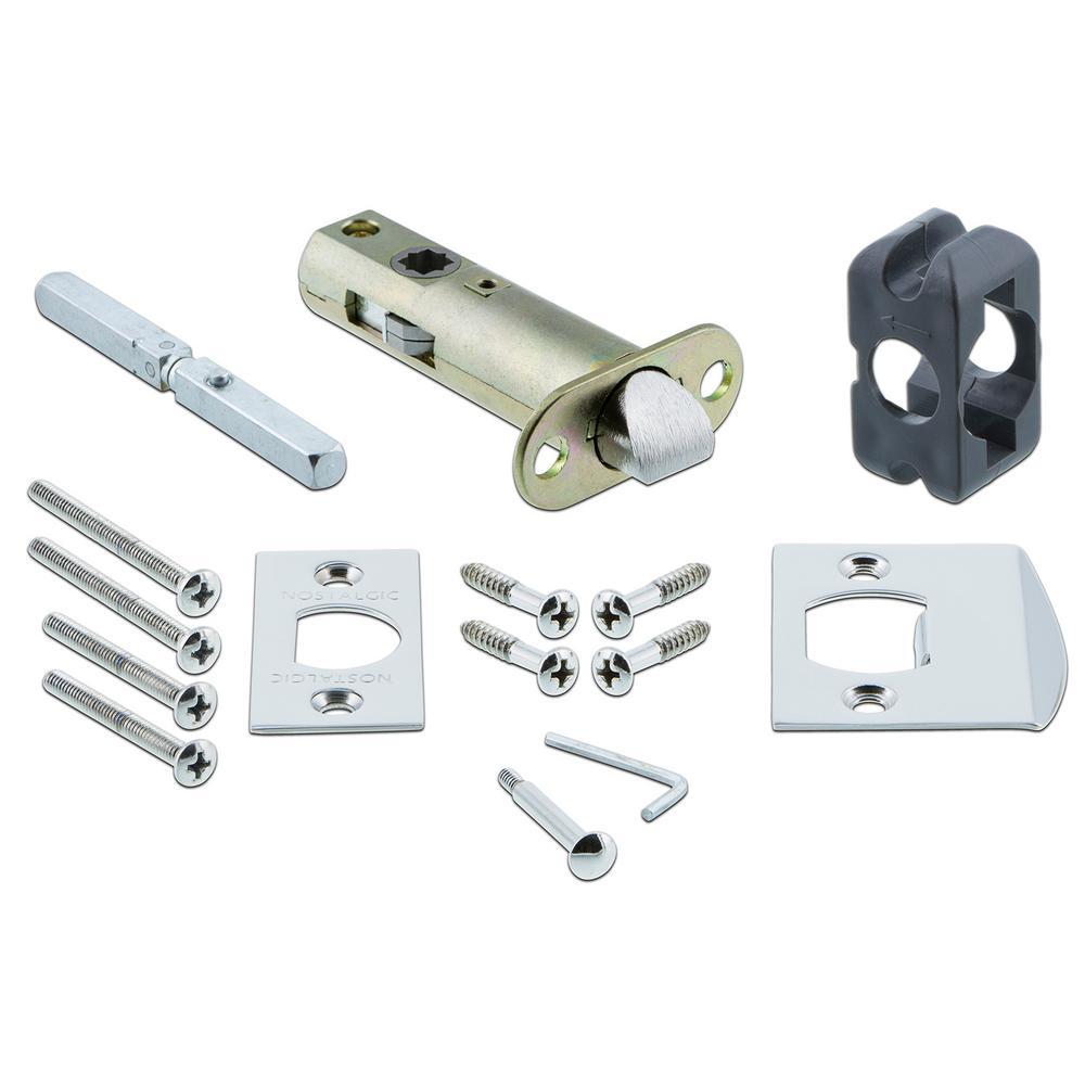 CottaPlate 2-3/8 in. Backset Bright Chrome Privacy Bed/Bath Crystal Cobalt Glass Door Knob