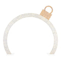 9ft Warm White-Cool White Glimmer Ornament Arch Holiday Yard Decoration