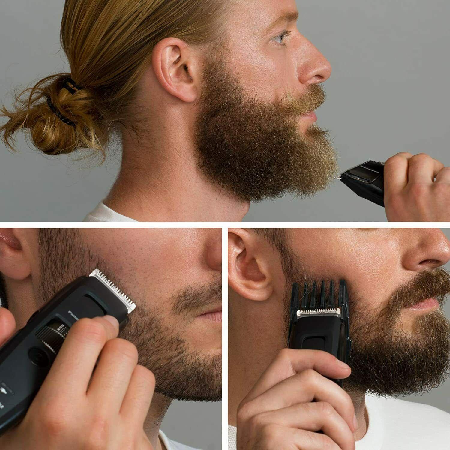 Panasonic Er-gb86-k503 Beard Trimmer for Long Beards Rechargeable With 3 Combs
