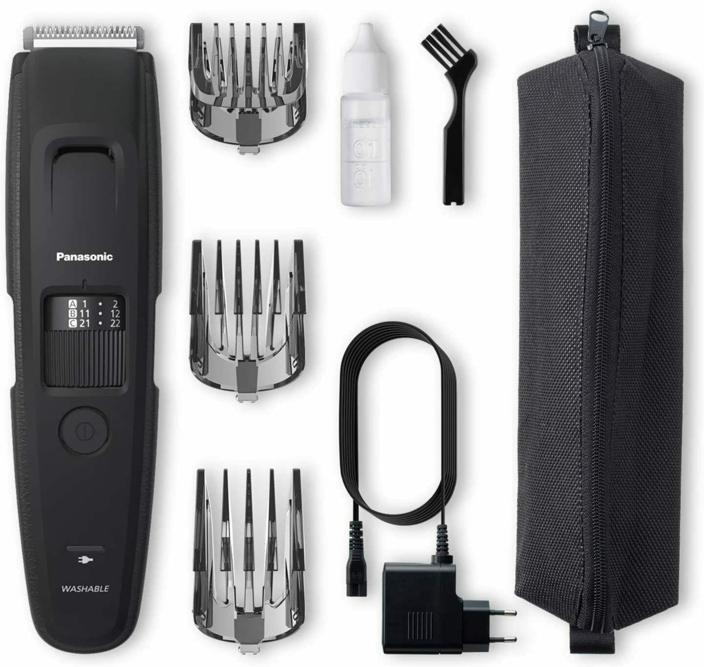 Panasonic Er-gb86-k503 Beard Trimmer for Long Beards Rechargeable With 3 Combs