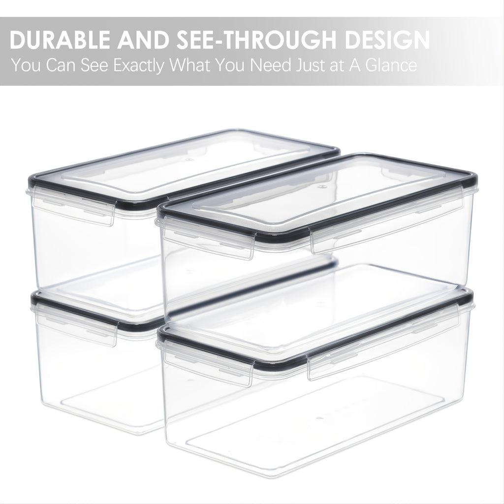 Organize Your Kitchen Pantry with These 3.2L Airtight Plastic StoraContainers - BPA &amp; Labeless!