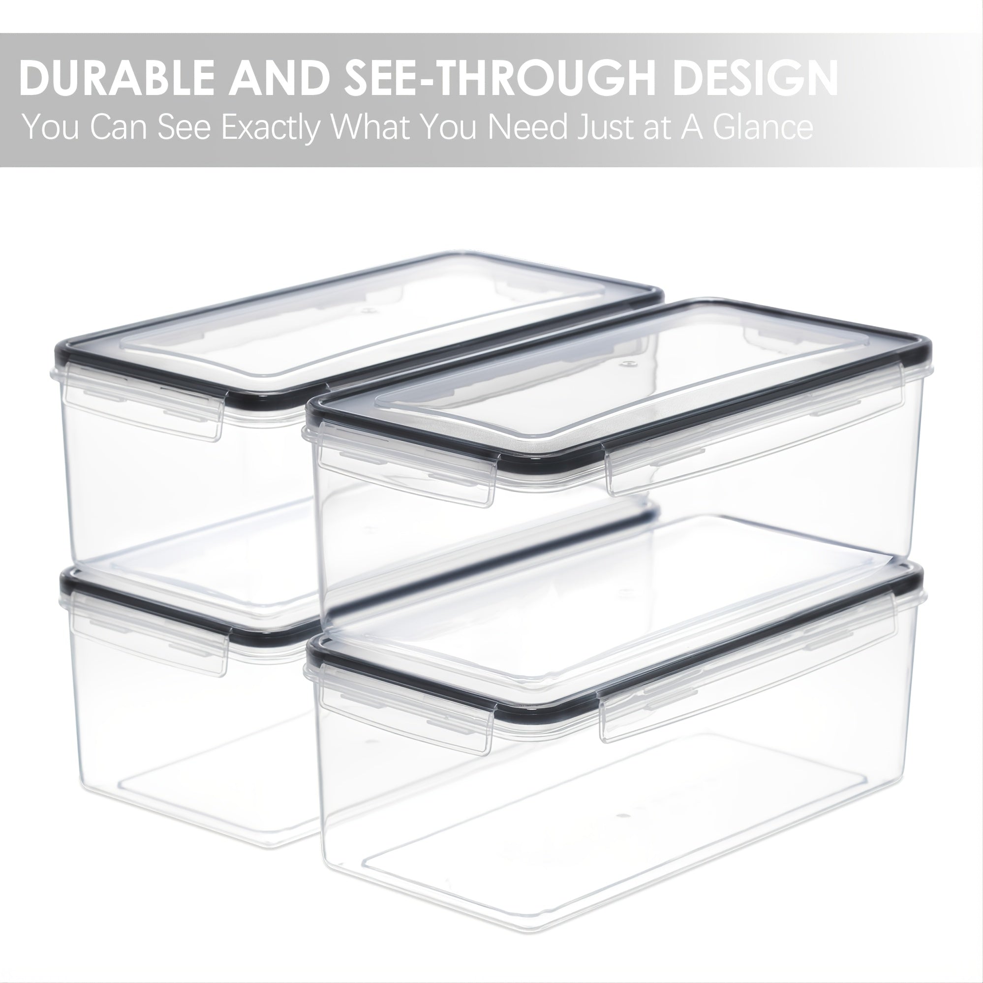 Organize Your Kitchen Pantry with These 3.2L Airtight Plastic StoraContainers - BPA &amp; Labeless!