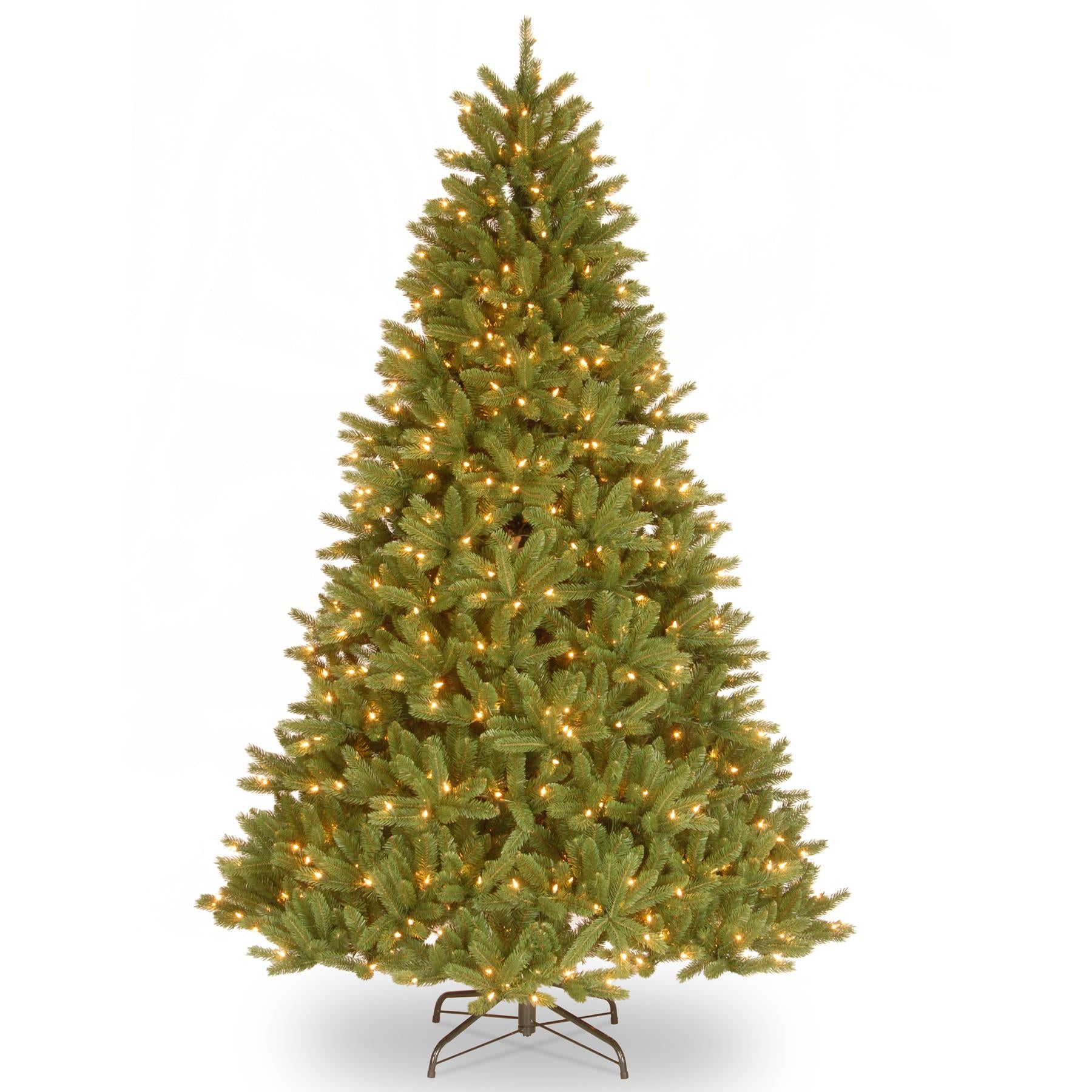 National Tree Company 9' "Feel-Real" Grande Fir Medium Hinged Tree with 900 Clear Lights
