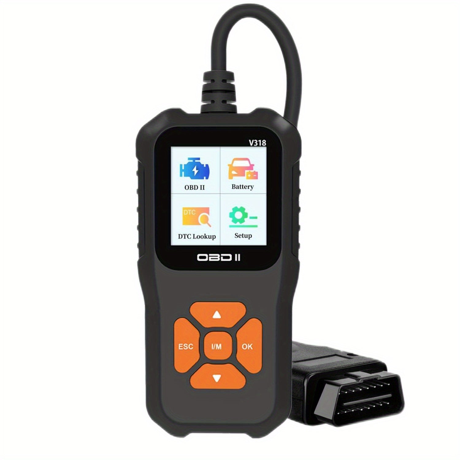 OBD2 Car Scanner Diagnostic Scan Tool V318-2,  Color ScreenVehicle Fault Code Reader , Auto Read Fault Code Check Engine Light For OBDII Protocol Cars