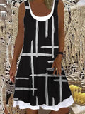 Loose Fashion Digital Printed Sleeveless Dress