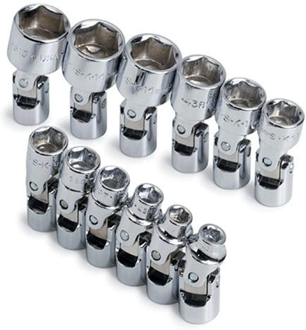 SK 1337 12 Piece 1/4-Inch Drive 6 Point 5-Millimeter to 15-Millimeter Flex Socket Set