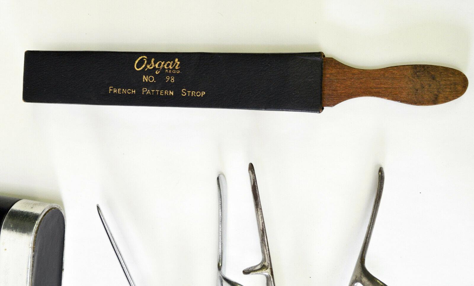 VTG Straight  Manual Hair Clippers Barber Shaving Lot Strop Schick Trimmer