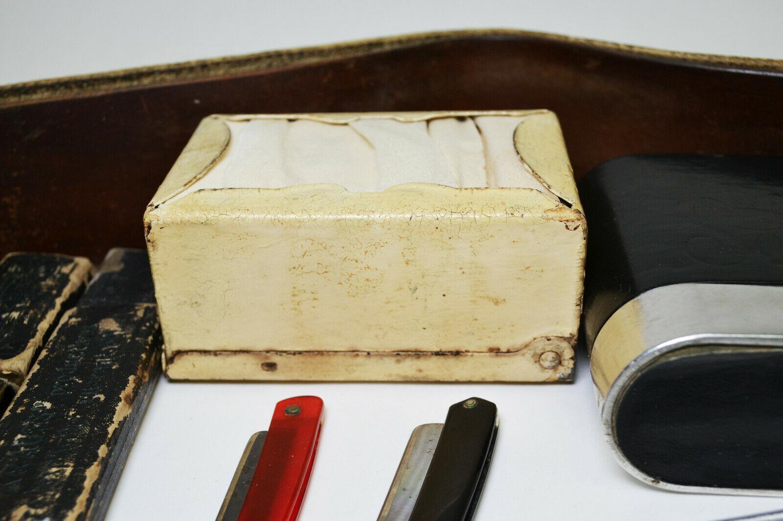 VTG Straight  Manual Hair Clippers Barber Shaving Lot Strop Schick Trimmer