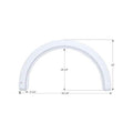 Icon 12001 39.12 x 22 in. Polar White  Axle Fender Skirt