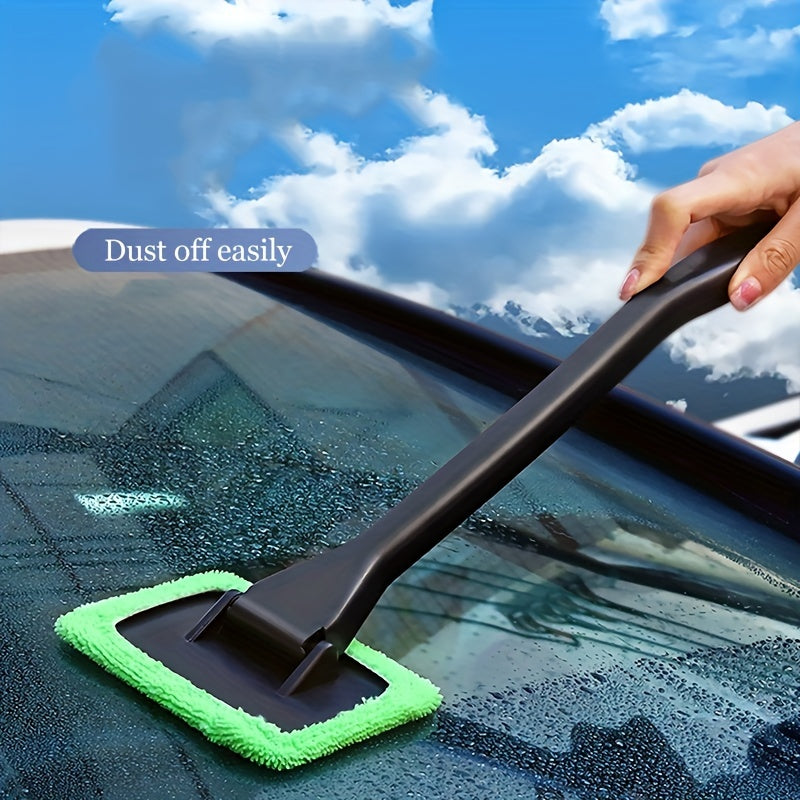 Car Glass Plastic Cleaning Brush With A Replacement Detachable Brush Head