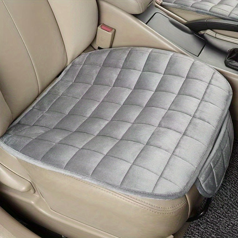 1pc Car Seat Cushion, Non-Slip Rubber Bottom With StoraPouch, Premium Comfort Memory Foam, Driver Seat Back Seat Cushion, Car Seat Pad Universal