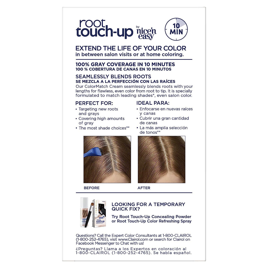 Clairol Root Touch-Up by Nice'n Easy Permanent Hair Dye, 6WN Light Chocolate Brown Hair Color, Pack of 1