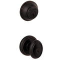 PrestiCarnaby Venetian Bronze Exterior Entry Knob and Single Cylinder Deadbolt Combo Pack Featuring SmartKey Security
