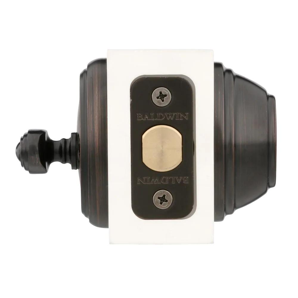 PrestiCarnaby Venetian Bronze Exterior Entry Knob and Single Cylinder Deadbolt Combo Pack Featuring SmartKey Security