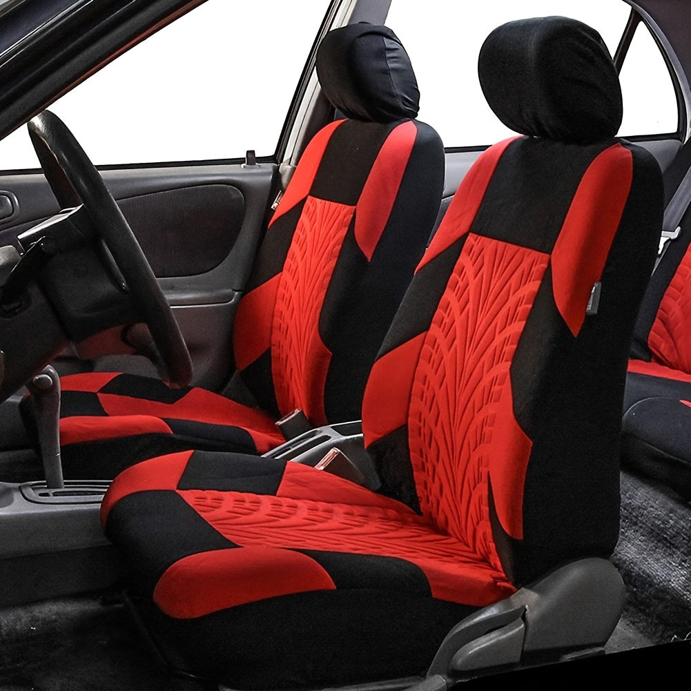 5 Seats Car Seat Covers, Breathable Polyester Split Automotive Front Rear Seat Cushion Covers, Vehicle Seat Protectors Universal For Cars, Trucks, SUV