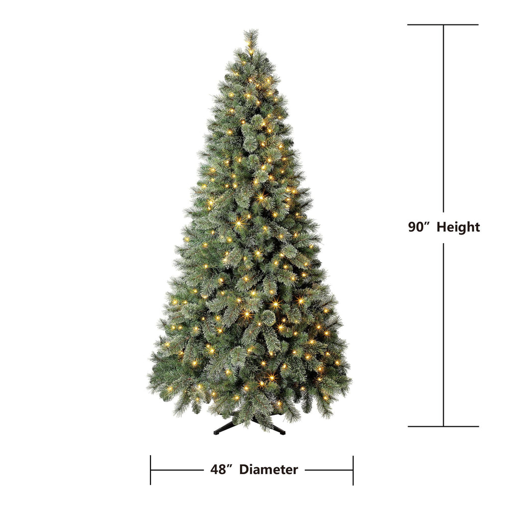 Holiday Time Prelit 300 LED Color-Changing Lights, Liberty Pine Artificial Christmas Tree, 7.5'