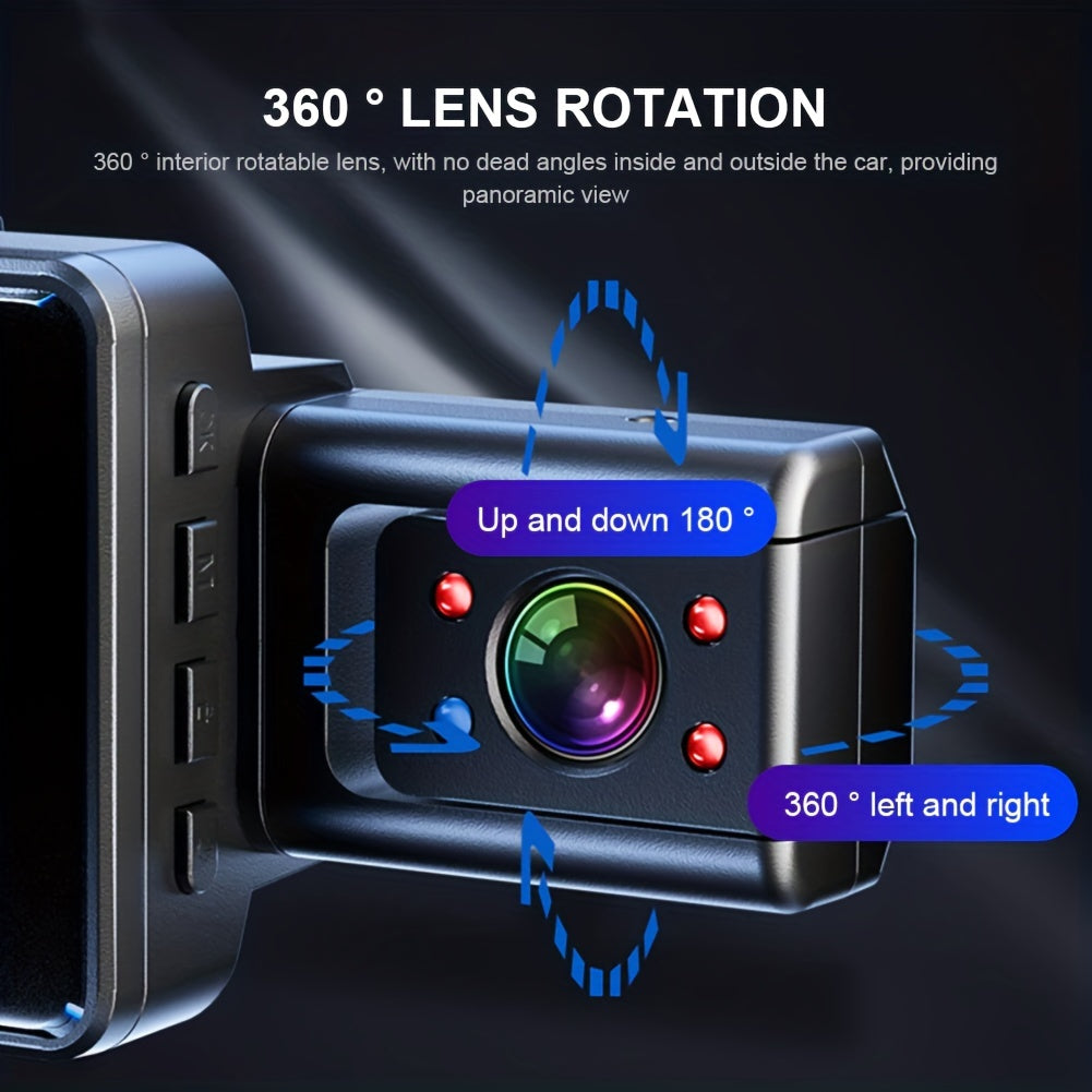 Dual Lens Dash Cam: Get Crisp 1080P Video Recording Day &amp; Night - 3.16 Wide Angle View!