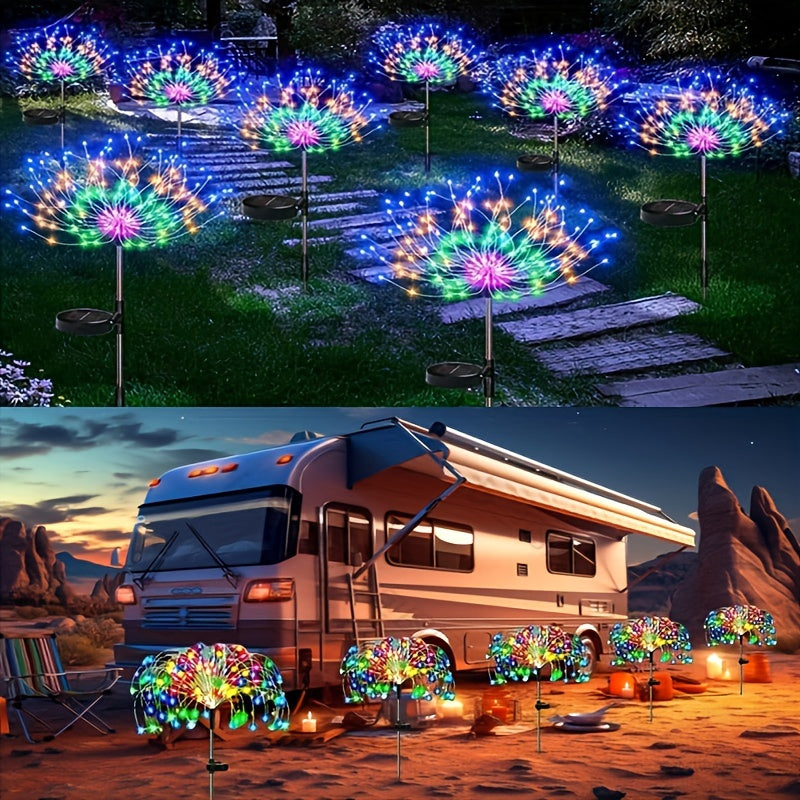 1 Pack 8 Modes LED RV Camping Outdoor Picnic Party LED Decoration RV Exterior Lighting Party Lighting