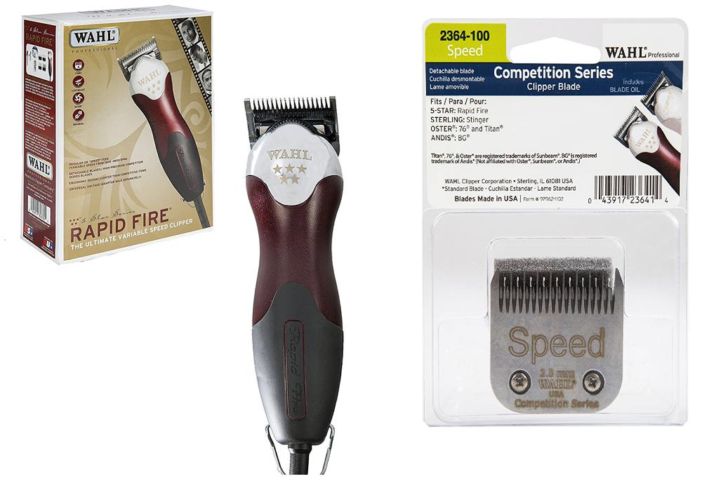Wahl Five Star Rapid Fire Clipper #8233-200 w/Bonus Speed Blade 100-240 Volts