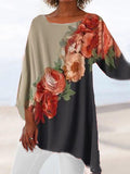 Casual Printed Irregular Hem Dress