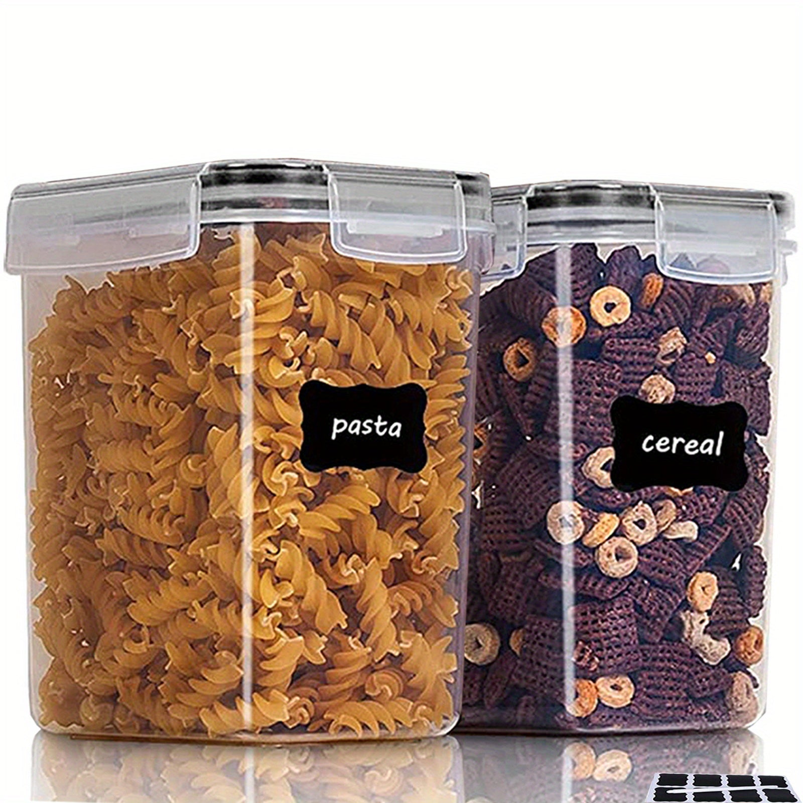 2/6pcs Airtight Food StoraContainers 54oz/1.6L Plastic BPA PP Material Kitchen Pantry Containers For Sugar, Flour, Baking, Dishwasher Safe