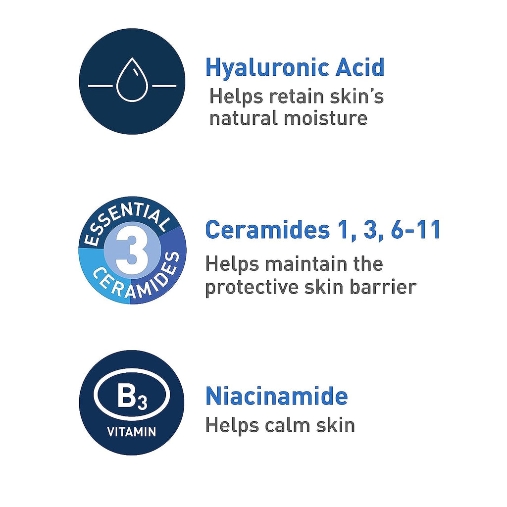 CeraVe Foaming Facial Cleanser | Daily Face Wash for Oily Skin with Hyaluronic Acid, Ceramides, and Niacinamide| Fragrance Free Paraben Free | 19 Fluid Ounce