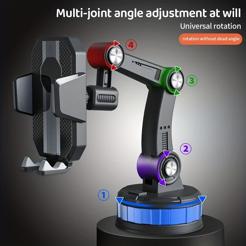 Multifunctional Mobile Phone Holder 360 Retractable Rotary Adjustment Universal Car Phone Bracket Fixed Shockproof Mobile Stand Big Support LarTruck Interior Washable Strong Sticky Gel Pad
