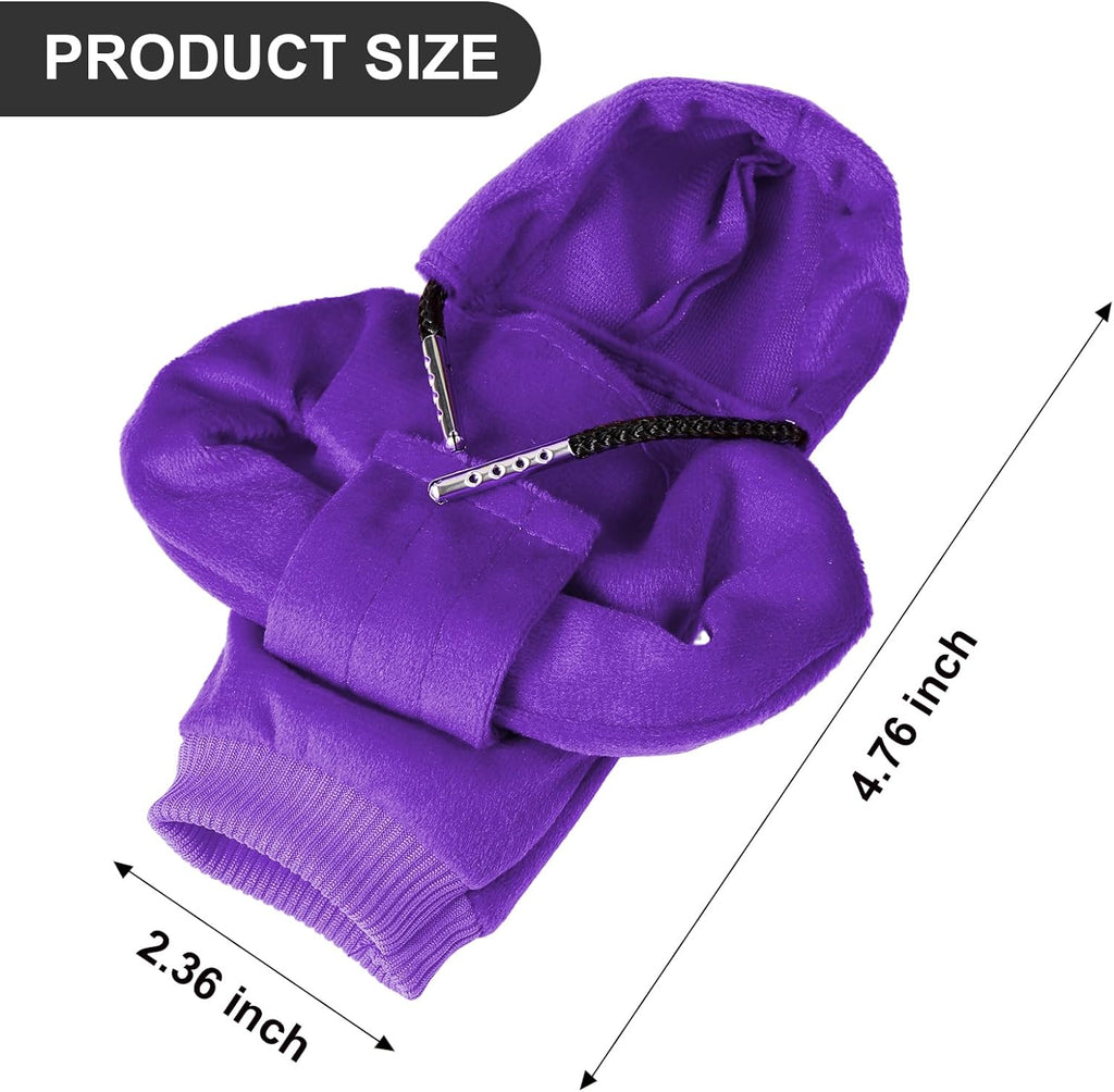 ZHSMS Gear Shift Cover, Universal Shift Knob Cover, Funny Sweater Hoodie for Gearshift, 4.7 Inch Car Shifter Stick Protector Decoration (Purple Grey)