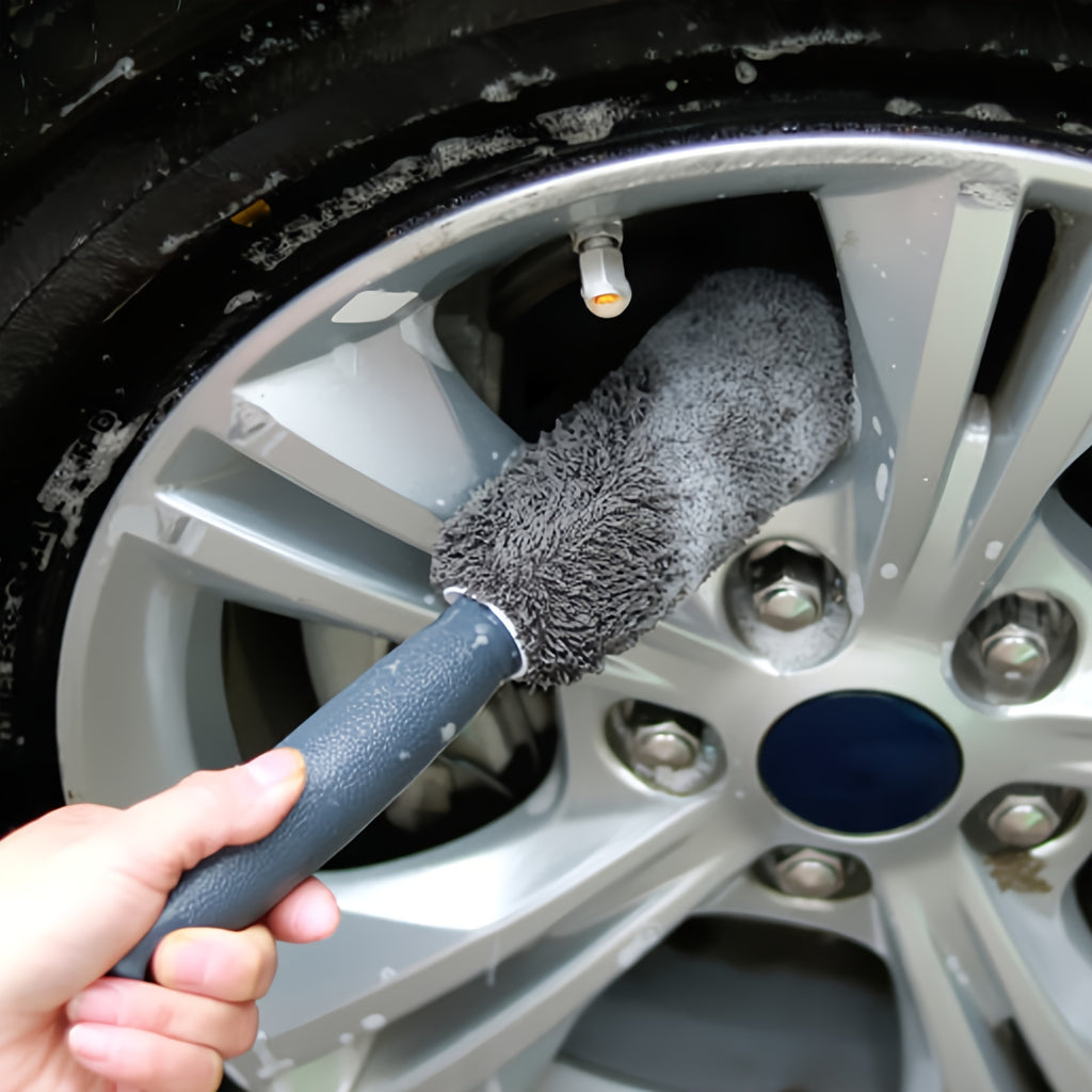 Car Cleaning Brush, Car Wheel Hub Cleaning Brush Wheel Rim Cleaner Detailing Brush Cleaning Tool For Car Trunk Motorcycle Auto