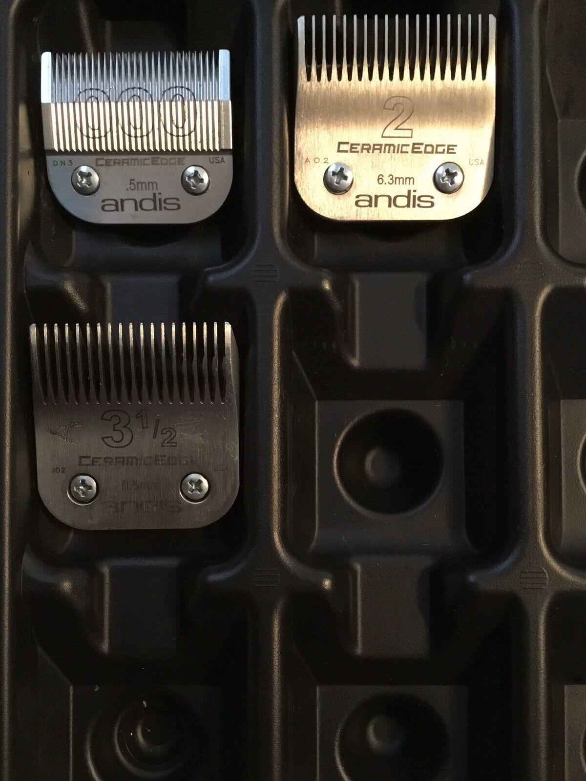 Andis BGRC, 3 Ceramic EdBlades & Detachable Blade Carrying Case