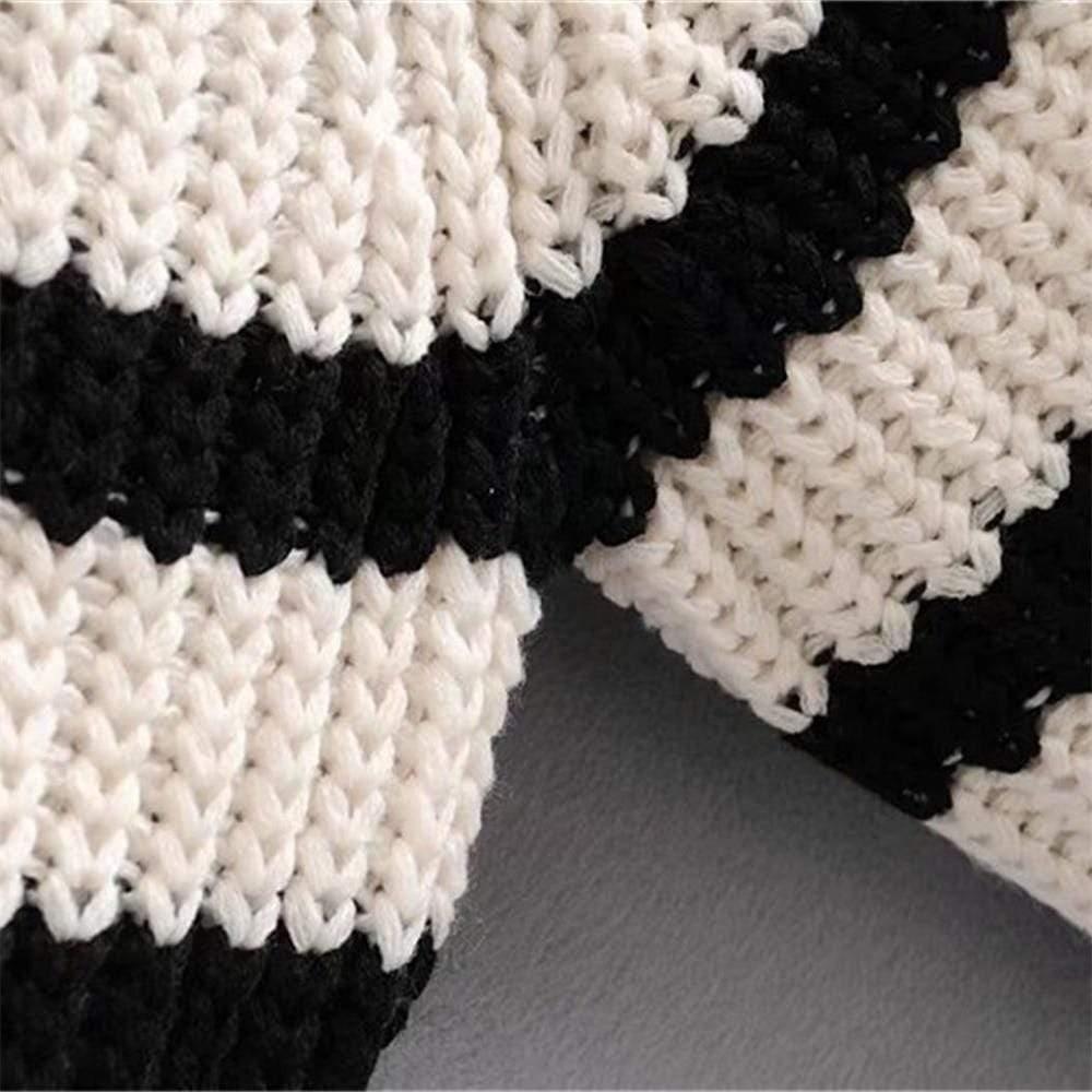 striped knit loose sweater