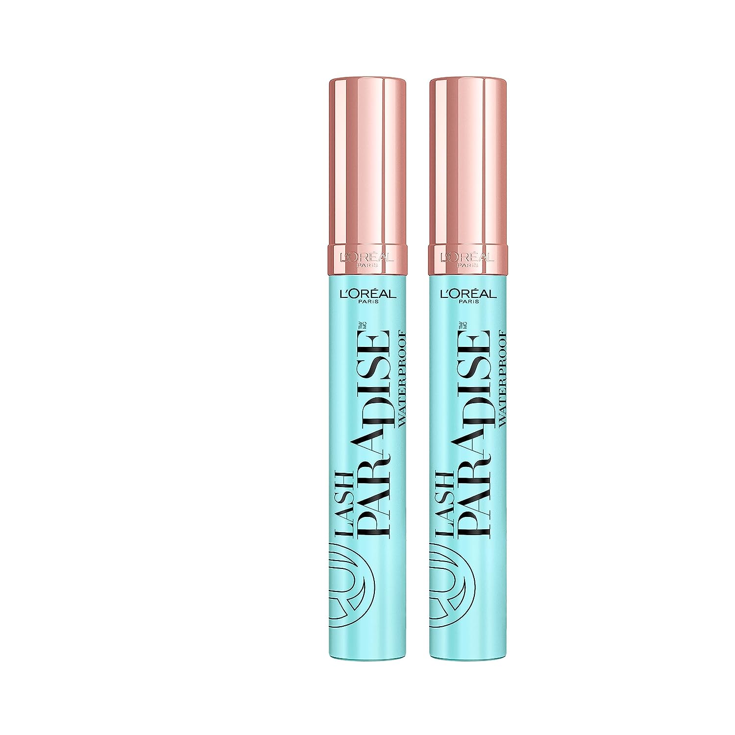 L'Oreal Paris Voluminous Makeup Lash Paradise Waterproof Mascara, Voluptuous Volume, Intense Length, Feathery Soft Full Lashes, No Smudging, No Clumping, Black, 0.25 Fl Oz (Pack of 2)