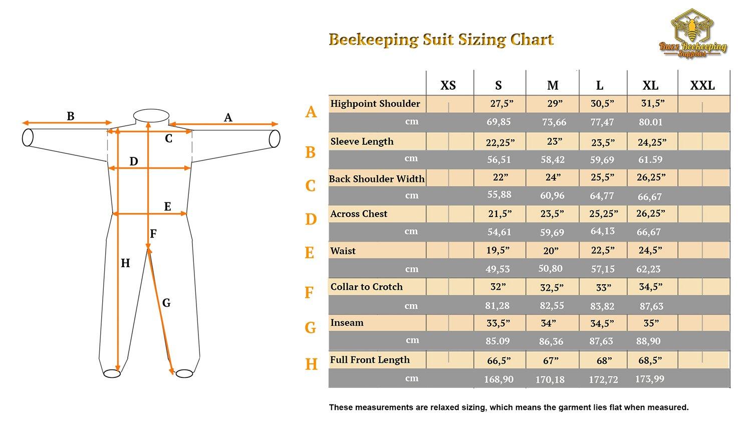 Ventilated Beekeeping Suit and Bee Family Stickers - YKK Metal Zippers - Men & Women - Total Protection - Self-Supporting Round Veil for Beekeepers - Easily Take On & Off - 8 Pockets (Large)