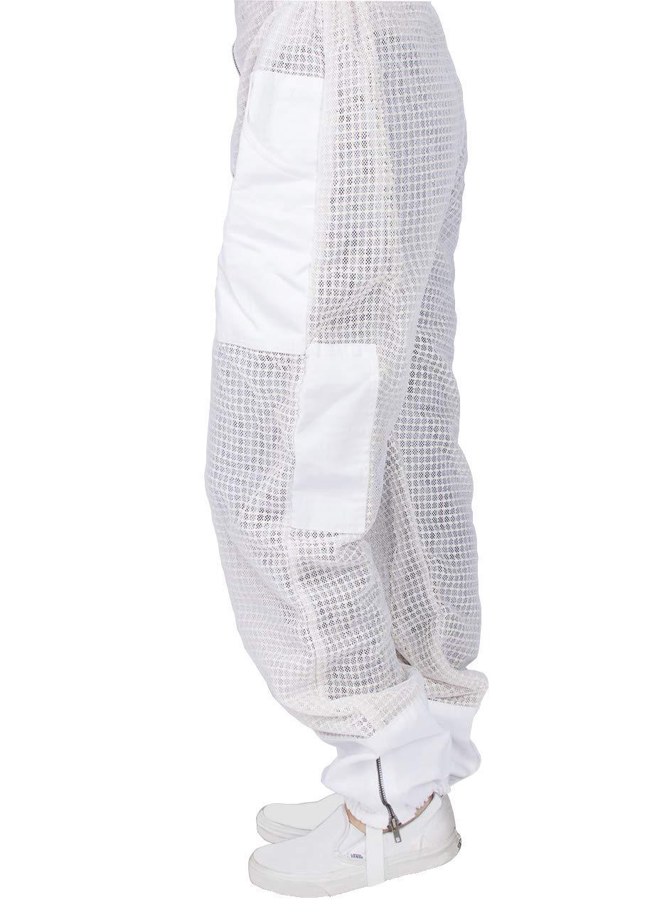 Ventilated Beekeeping Suit and Bee Family Stickers - YKK Metal Zippers - Men & Women - Total Protection - Self-Supporting Round Veil for Beekeepers - Easily Take On & Off - 8 Pockets (Large)