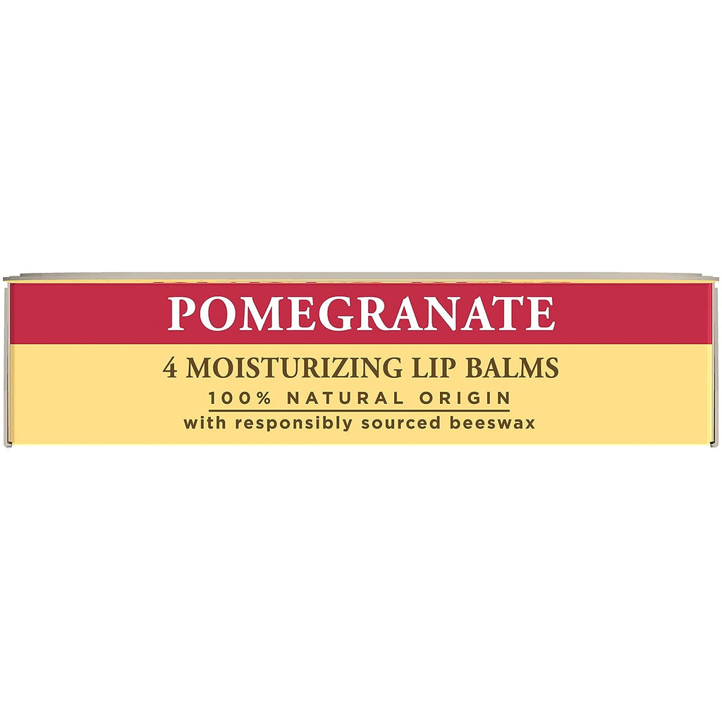 Burt's Bees Lip Balm, Moisturizing Lip Care, All Natural, Original Beeswax with Vitamin E &amp; Peppermint Oil (4 Pack)