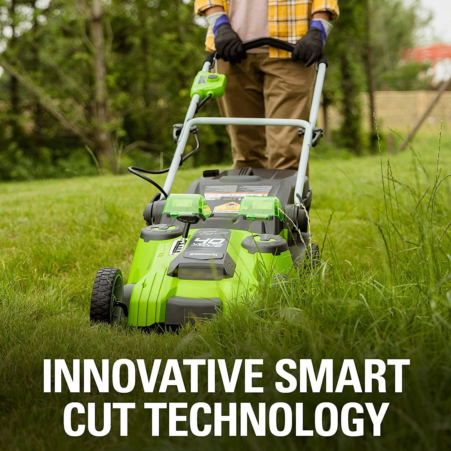 Greenworks 40V 20-Inch Cordless (2-In-1) Push Lawn Mower, 4.0Ah + 2.0Ah Battery and Charger Included 25302