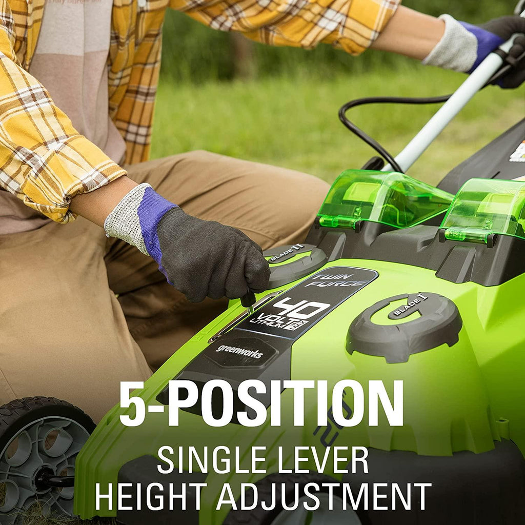 Greenworks 40V 20-Inch Cordless (2-In-1) Push Lawn Mower, 4.0Ah + 2.0Ah Battery and Charger Included 25302