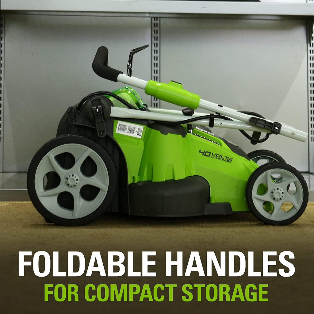 Greenworks 40V 20-Inch Cordless (2-In-1) Push Lawn Mower, 4.0Ah + 2.0Ah Battery and Charger Included 25302