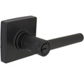 Highland Matte Black Keyed Entry Door Lever with Square Rose