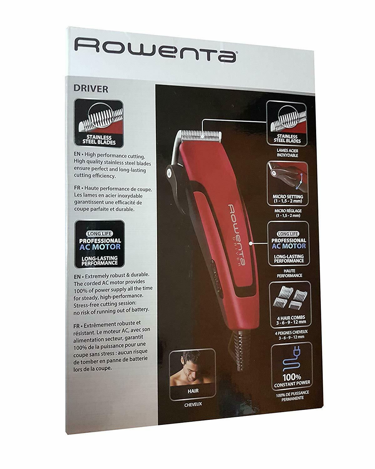 Rowenta Trimmer TN1604F0 Simple&efficient Colour Red Profesional. With Comb