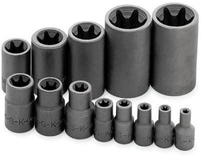 SK 19761 13 Piece 3/8-Inch Drive E4 to E24 Torx Socket Set